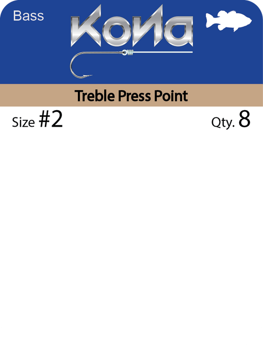 Kona Treble Press Point Hooks