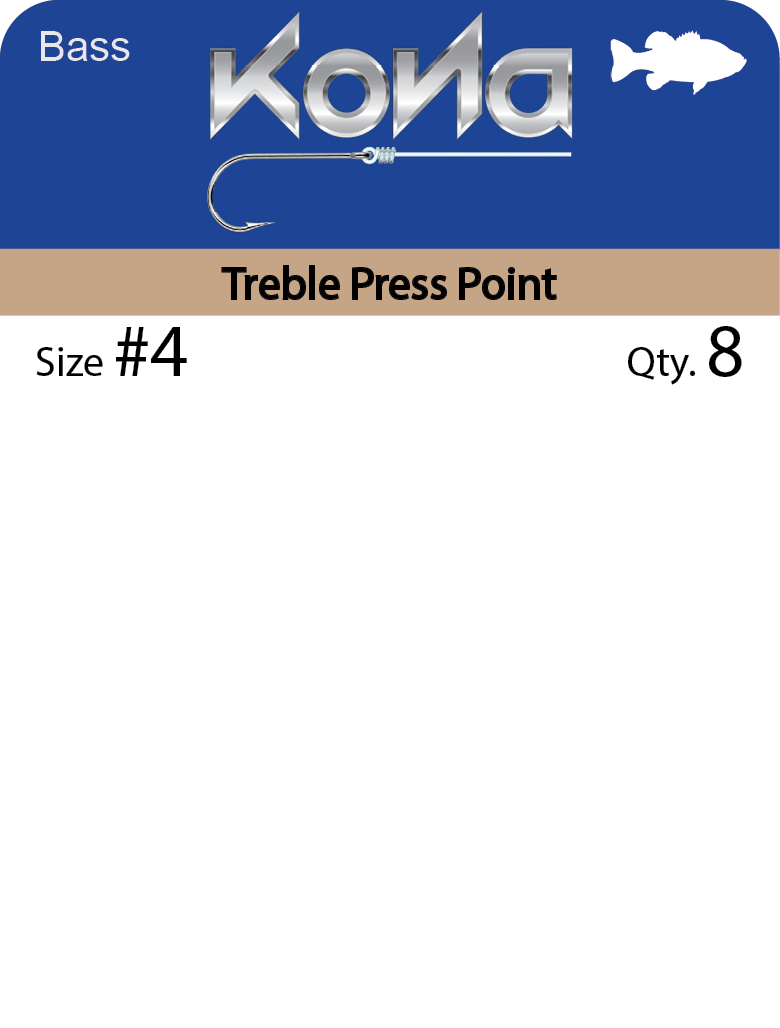 Kona Treble Press Point Hooks