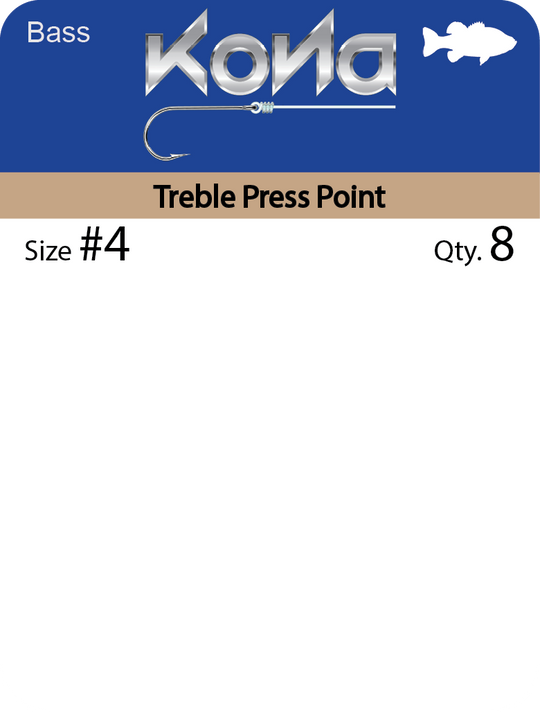 Kona Treble Press Point Hooks