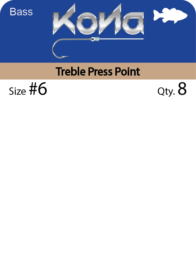 Kona Treble Press Point Hooks