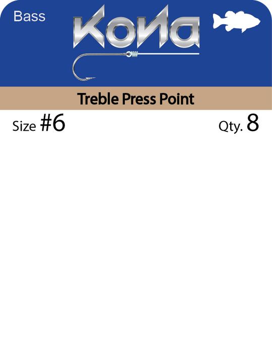 Kona Treble Press Point Hooks