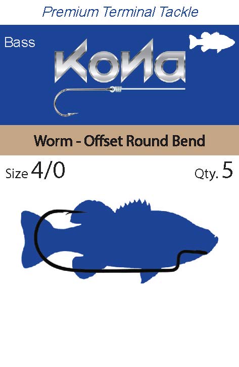 Kona Worm Off-set Round Bend Hook