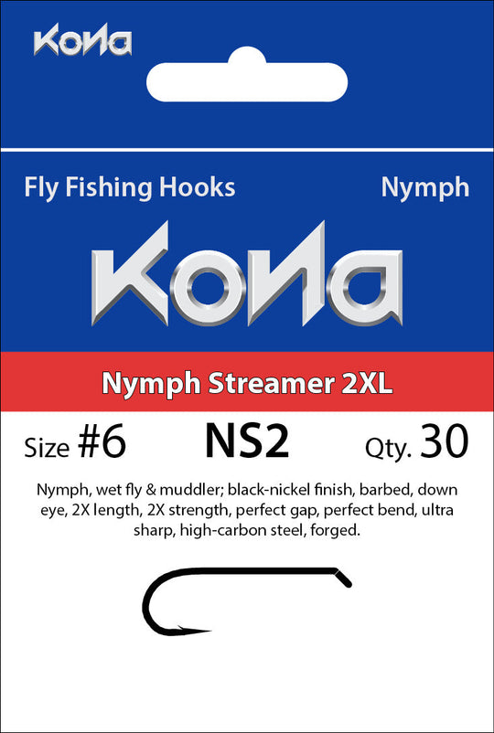 Kona Nymph Streamer 2XL (NS2) hook
