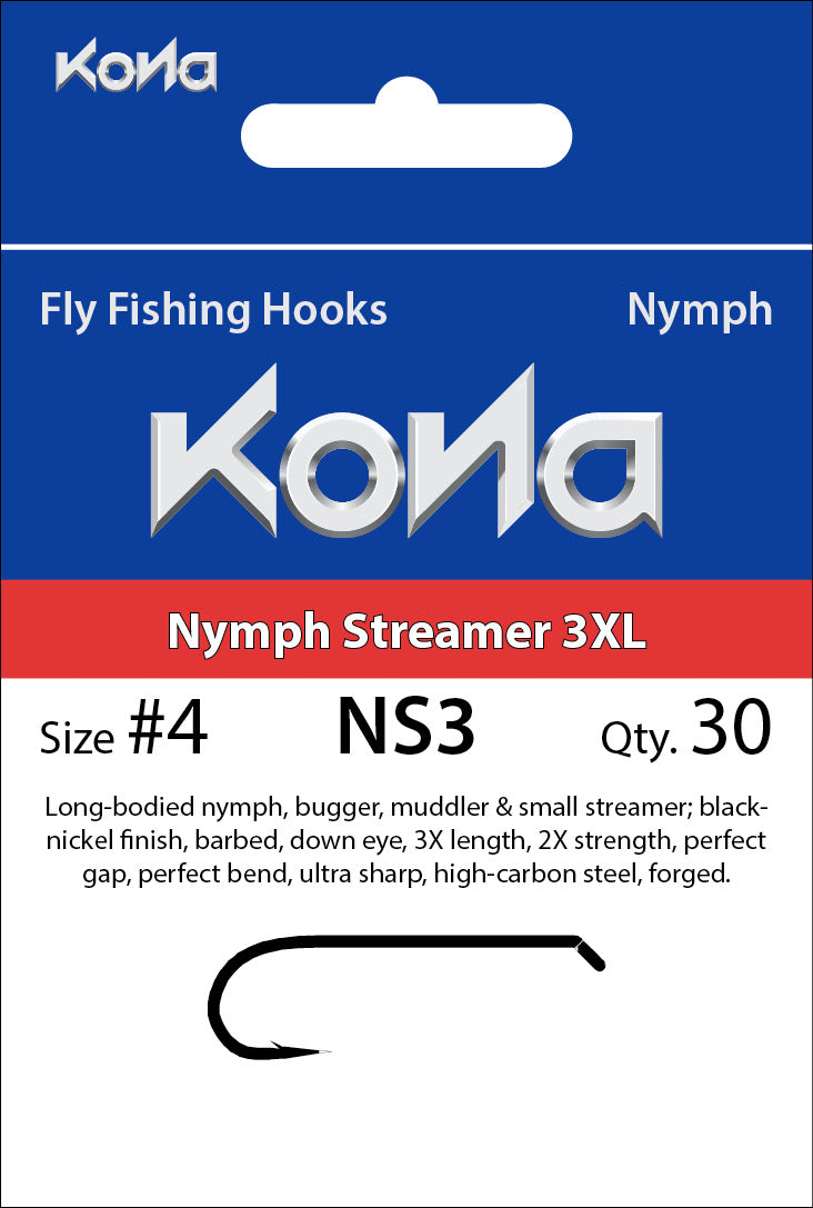 Kona Nymph Streamer 3XL (NS3) hook – KONA USA
